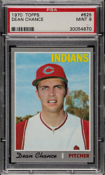 1970 Topps #625 Dean Chance PSA MINT 9