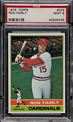 1976 Topps #375 Ron Fairly PSA MINT 9