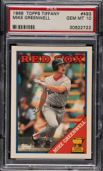 1988 Topps Tiffany #493 Mike Greenwell PSA GEM MINT 10