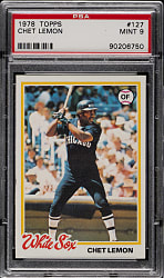 1978 Topps #127 Chet Lemon PSA MINT 9