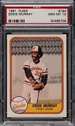 1981 Fleer #184 Eddie Murray PSA GEM MINT 10