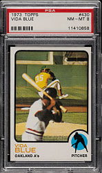 1973 Topps #430 Vida Blue PSA NM-MT 8