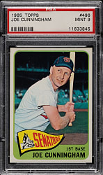 1965 Topps #496 Joe Cunningham PSA MINT 9