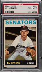 1964 Topps #261 Jim Hannan PSA NM-MT 8