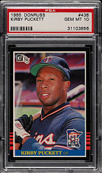 1985 Donruss #438 Kirby Puckett Rookie PSA GEM MINT 10
