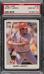 1990 Leaf #18 Barry Larkin PSA GEM MINT 10