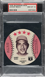 1976 Buckmans Discs Johnny Bench PSA GEM MINT 10