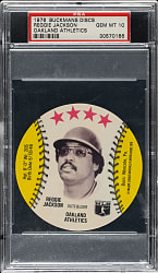 1976 Buckmans Discs Reggie Jackson PSA GEM MINT 10