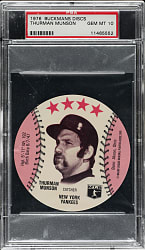 1976 Buckmans Discs Thurman Munson PSA GEM MINT 10