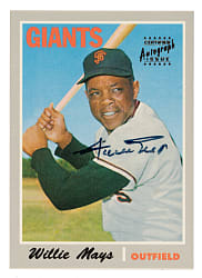 1997 Topps Commemorative Reprint Autographs #24 Willie Mays 1970 Topps - JSA