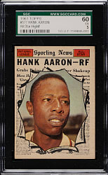 1961 Topps #577 Hank Aaron All-Star SGC EX 60