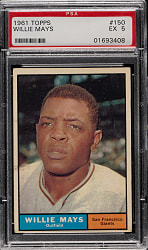 1961 Topps #150 Willie Mays PSA EX 5
