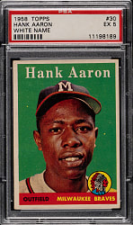 1958 Topps #30 Hank Aaron PSA EX 5