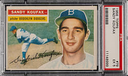 1956 Topps #79 Sandy Koufax White Back PSA EX 5