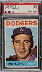 1964 Topps #200 Sandy Koufax PSA EX 5