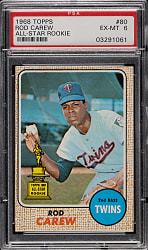 1968 Topps #80 Rod Carew PSA EX-MT 6