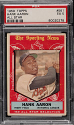 1959 Topps #561 Hank Aaron All-Star PSA EX 5