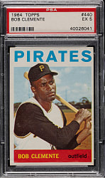 1964 Topps #440 Roberto Clemente PSA EX 5