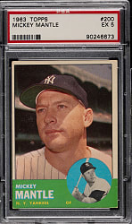 1963 Topps #200 Mickey Mantle PSA EX 5