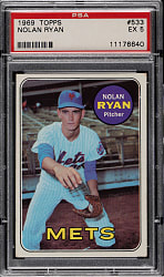 1969 Topps #533 Nolan Ryan PSA EX 5