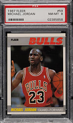 1987-1988 Fleer Basketball #59 Michael Jordan PSA NM-MT 8