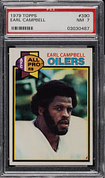 1979 Topps Football #390 Earl Campbell Rookie PSA NM 7