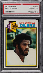 1979 Topps Football #390 Earl Campbell Rookie PSA NM-MT 8