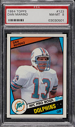1984 Topps Football #123 Dan Marino Rookie PSA NM-MT 8