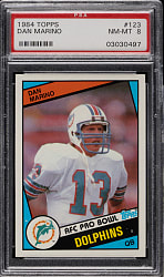 1984 Topps Football #123 Dan Marino Rookie PSA NM-MT 8