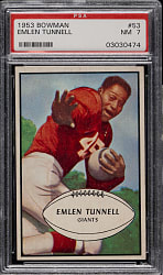 1953 Bowman Football #53 Emlen Tunnell PSA NM 7