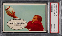 1953 Bowman Football #7 Fran Polsfoot PSA NM-MT 8