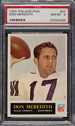 1965 Philadelphia Football #50 Don Meredith PSA NM-MT 8