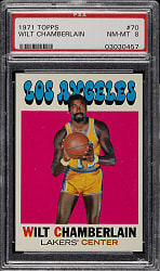 1971-1972 Topps Basketball #70 Wilt Chamberlain PSA NM-MT 8