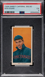 1909-1911 T206 White Border Dick Egan PSA EX 5