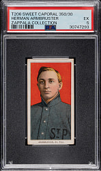 1909-1911 T206 White Border Herman Armbruster PSA EX 5 (Zappala Collection)
