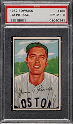 1952 Bowman #189 Jim Piersall PSA NM-MT 8