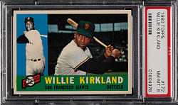 1960 Topps #172 Willie Kirkland PSA NM-MT 8