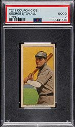 1914 T213 Coupon Cigarettes (Type 2) George Stovall PSA GOOD 2