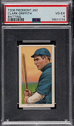 1909-1911 T206 White Border Clark Griffith Batting PSA VG-EX 4