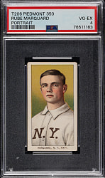1909-1911 T206 White Border Rube Marquard Portrait PSA VG-EX 4