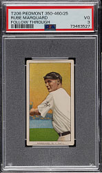 1909-1911 T206 White Border Rube Marquard Follow-Through PSA VG 3