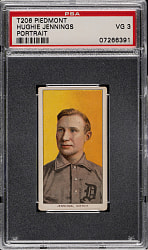 1909-1911 T206 White Border Hughie Jennings Portrait PSA VG 3