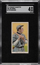 1909-1911 T206 White Border Joe Tinker Bat on Shoulder SGC VG/EX 4
