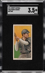 1909-1911 T206 White Border Frank Chance Batting SGC VG+ 3.5