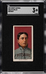 1909-1911 T206 White Border Vic Willis Portrait SGC VG 3