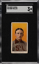 1909-1911 T206 White Border Bobby Wallace SGC VG 3