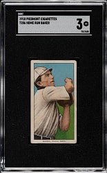 1909-1911 T206 White Border Home Run Baker SGC VG 3