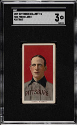 1909-1911 T206 White Border Fred Clarke Portrait SGC VG 3 - Sovereign 150 Back
