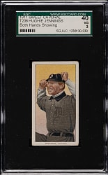 1909-1911 T206 White Border Hughie Jennings Both Hands Showing SGC VG 40