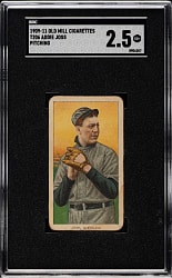 1909-1911 T206 White Border Addie Joss Pitching SGC GOOD+ 2.5 - Old Mill Back